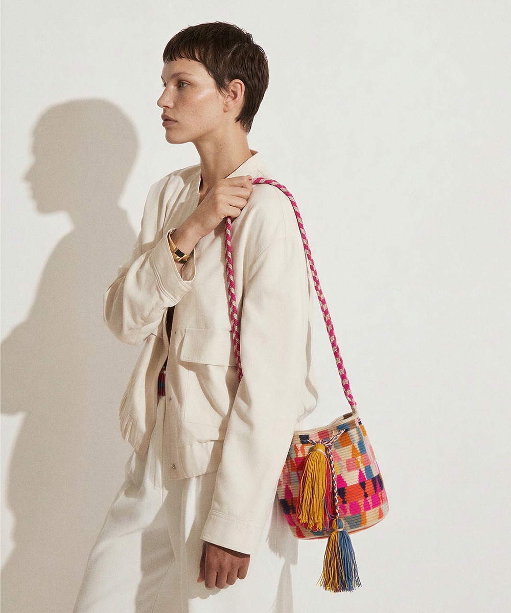 Crossbody Bag M - HARE - FUCHSIA & MULTICOLOR