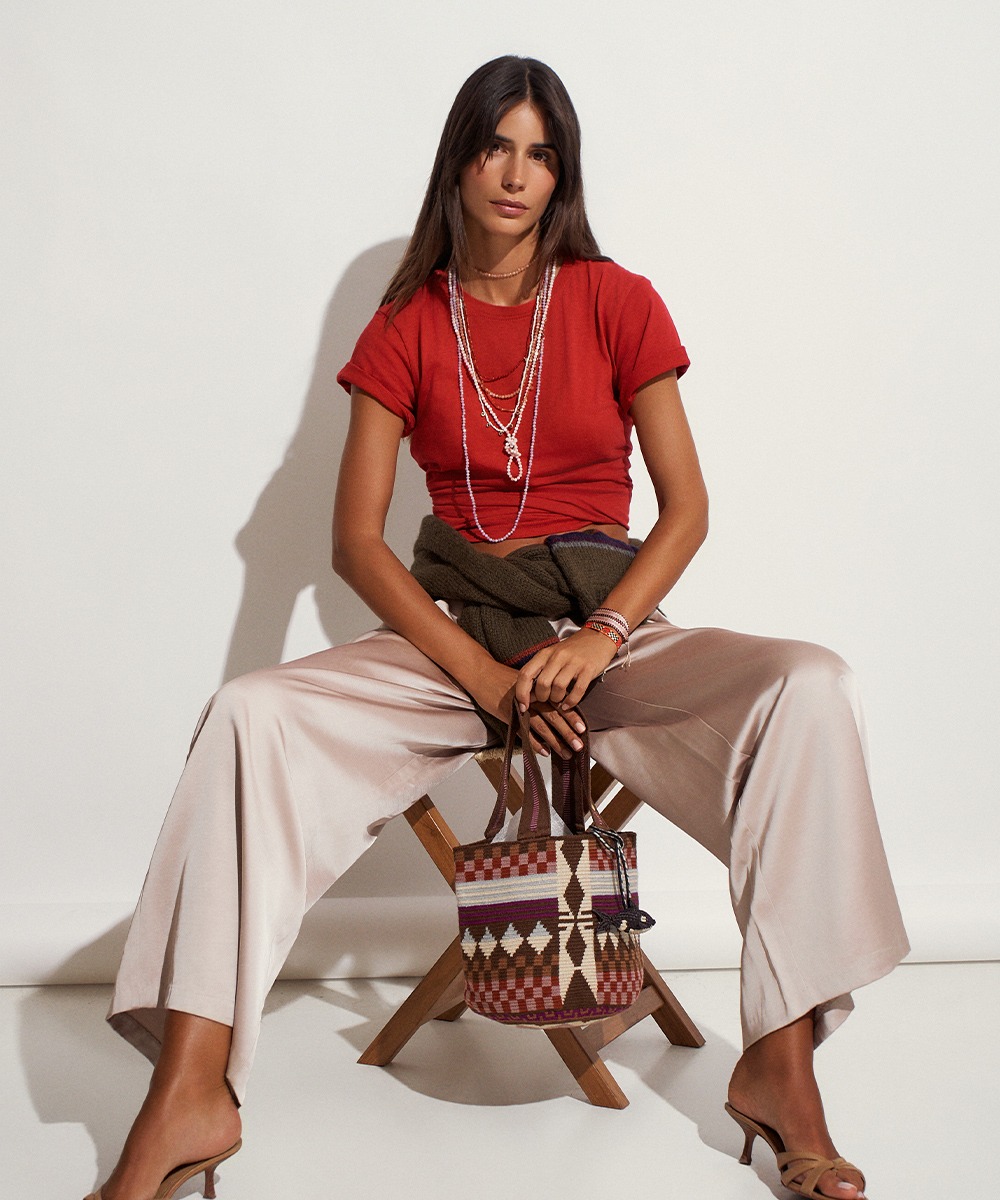 Noa 2 bag - FELICITY- PURPLE & BROWN 