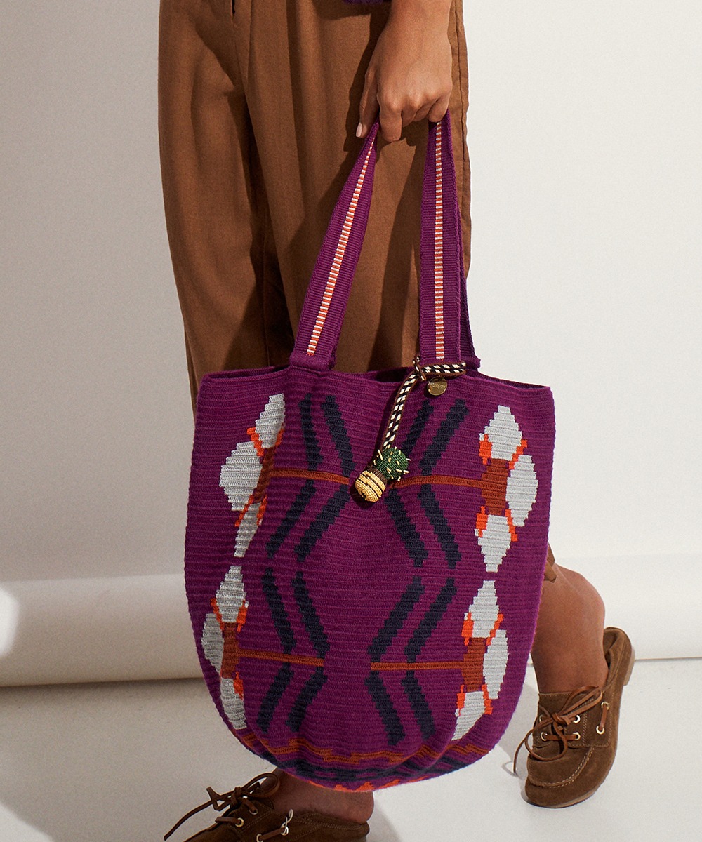 BOLSO CALA - DAPHNE - Fucsia y naranja