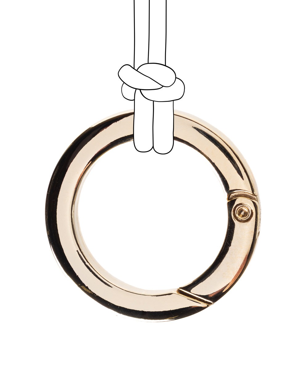SPRING SNAP RING - GOLDE