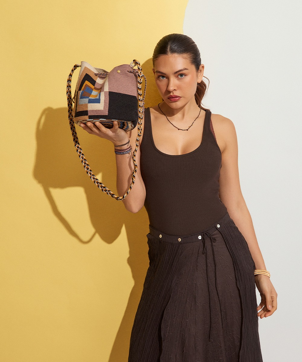 MITRA bag - OSTRICH - LAVENDER & TOAST