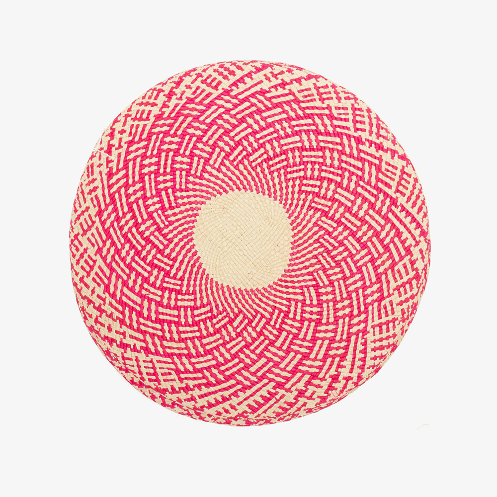 Round Placemat - UNIT - BURGUNDY & BEIGE