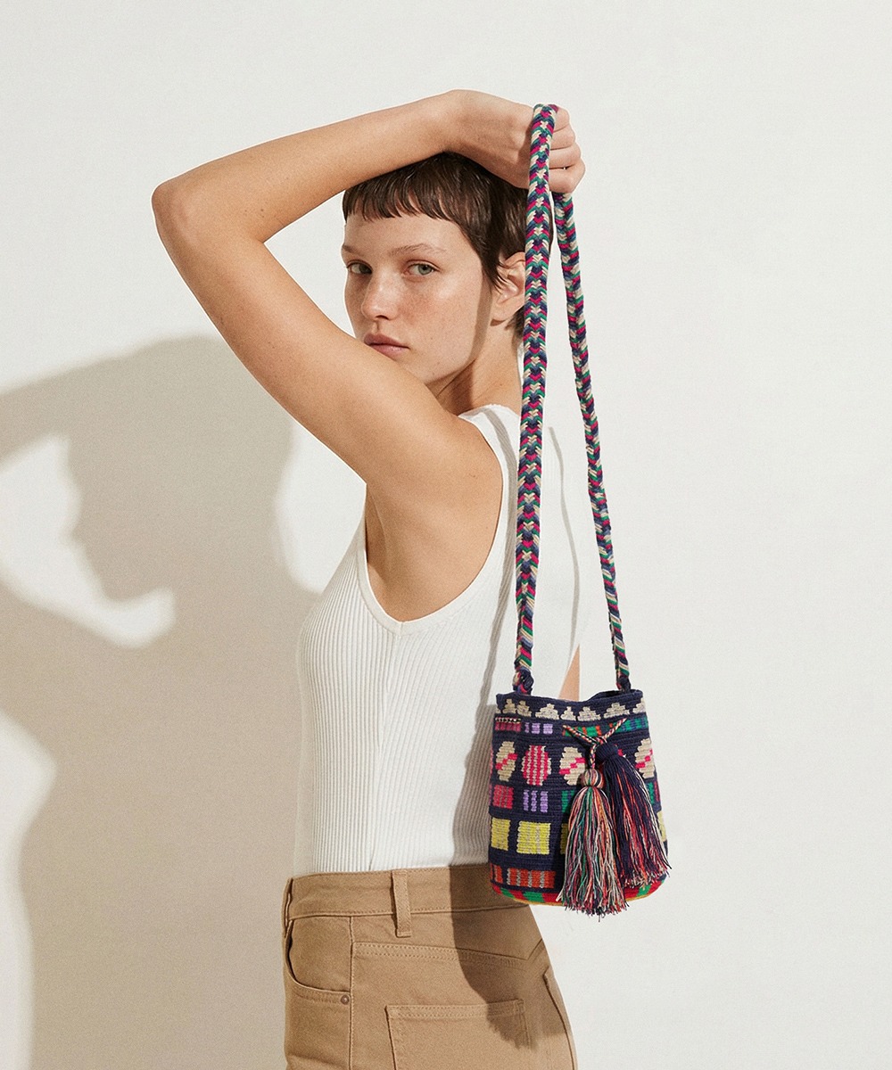 BOLSO CRUZADO M - ARIES - MARINO Y MULTICOLOR