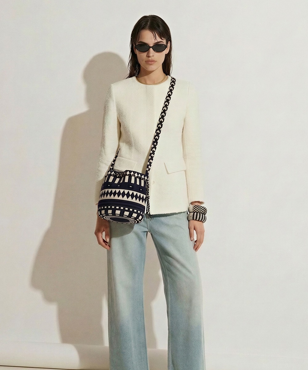 BOLSO CRUZADO M - ARA - MARINO Y BEIGE