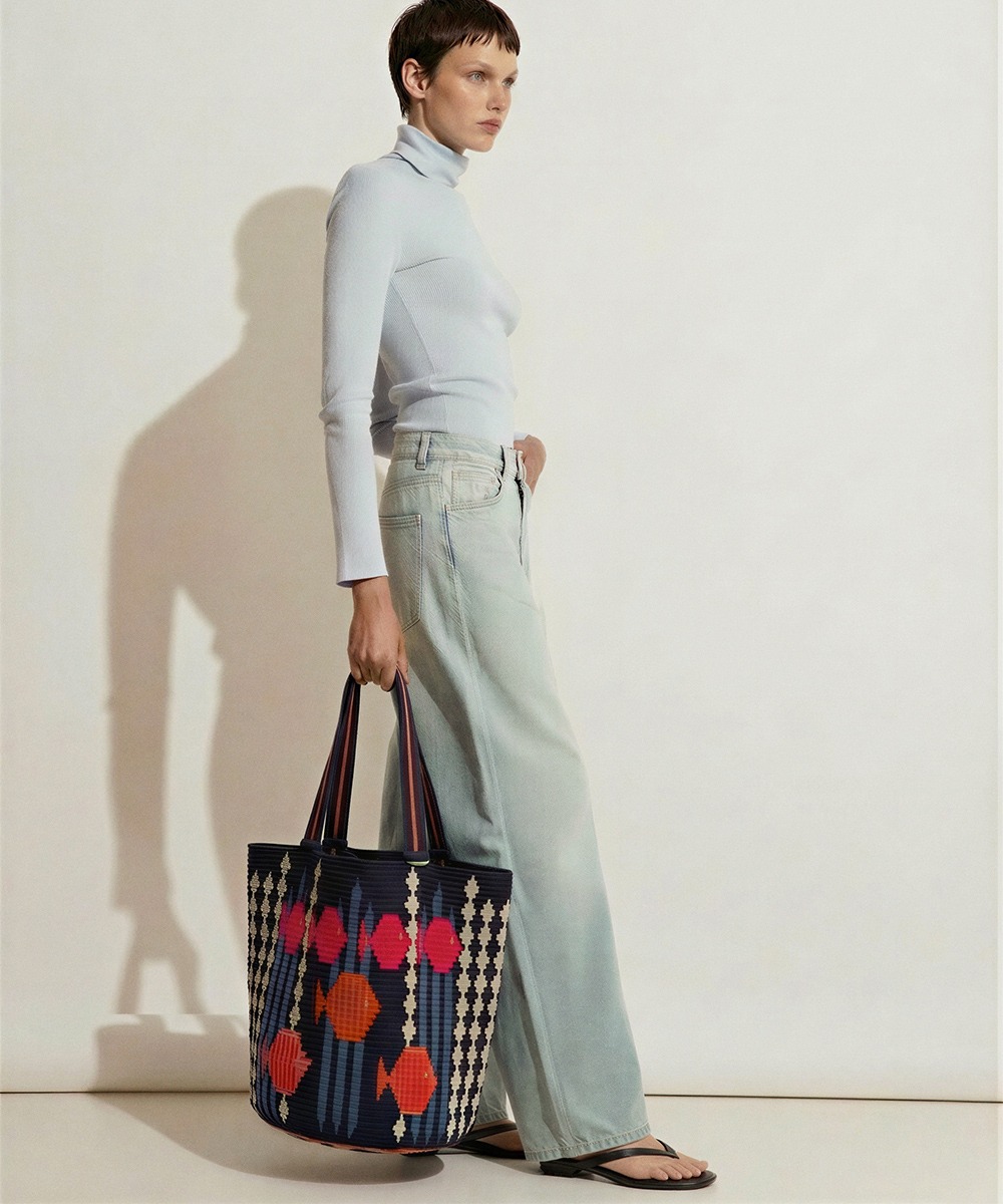 Tote Bag - CEPHEUS - NAVY & PINK