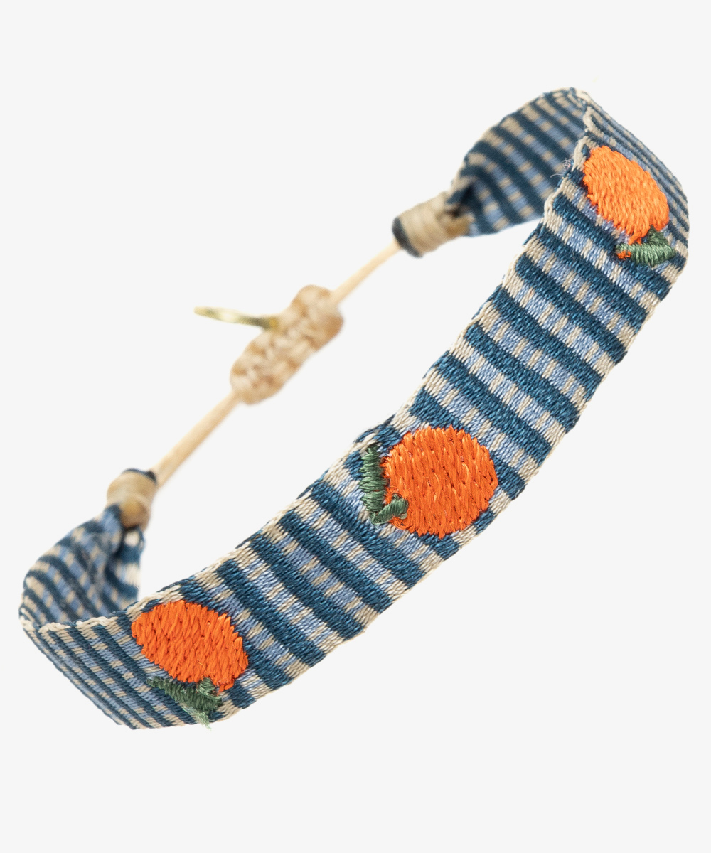 PULSERA BORDADA - NARANJA