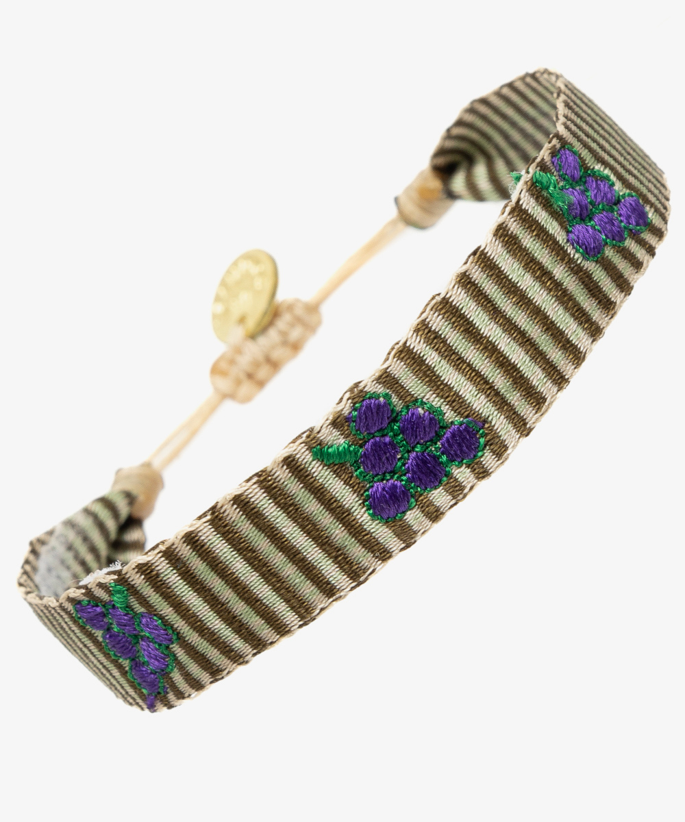 PULSERA BORDADA - UVAS