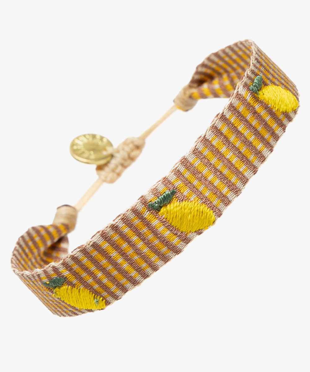 PULSERA BORDADA - LIMÓN