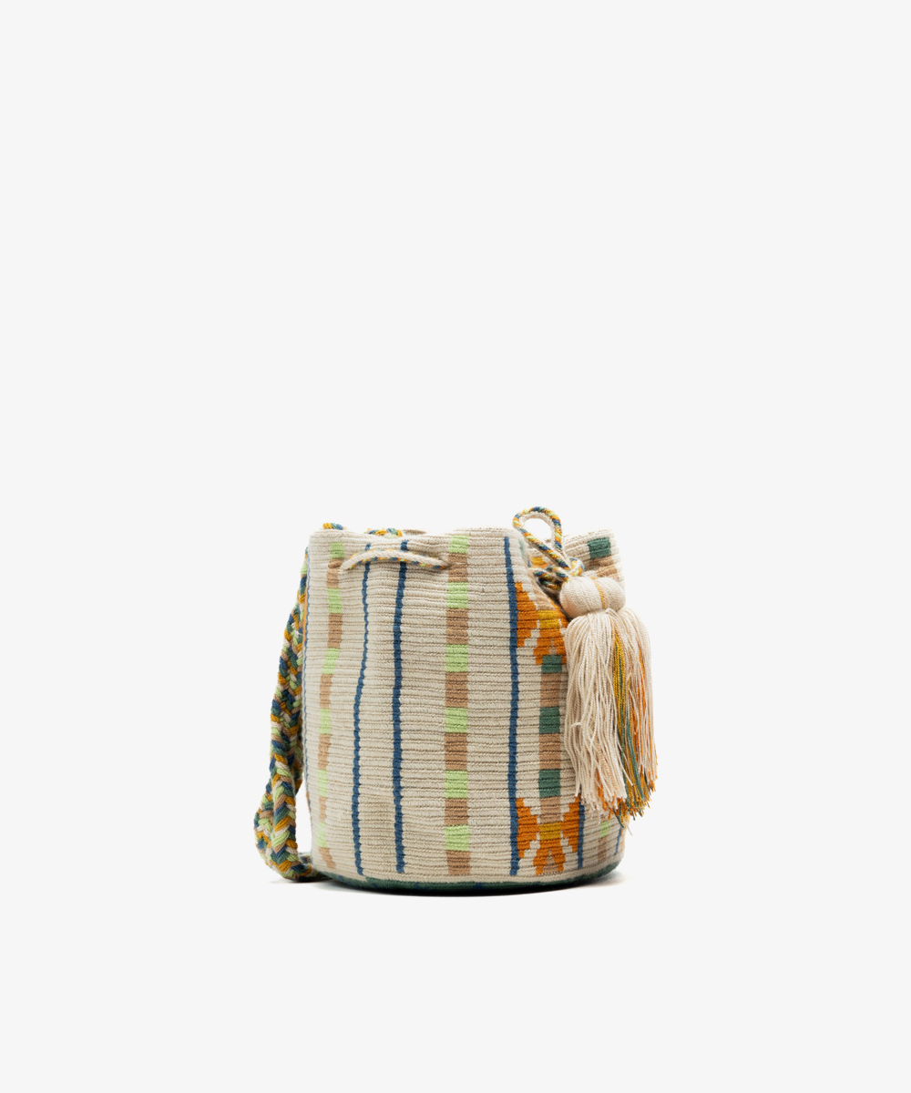 BOLSO CRUZADO M - CIRCINUS - BEIGE Y NARANJA