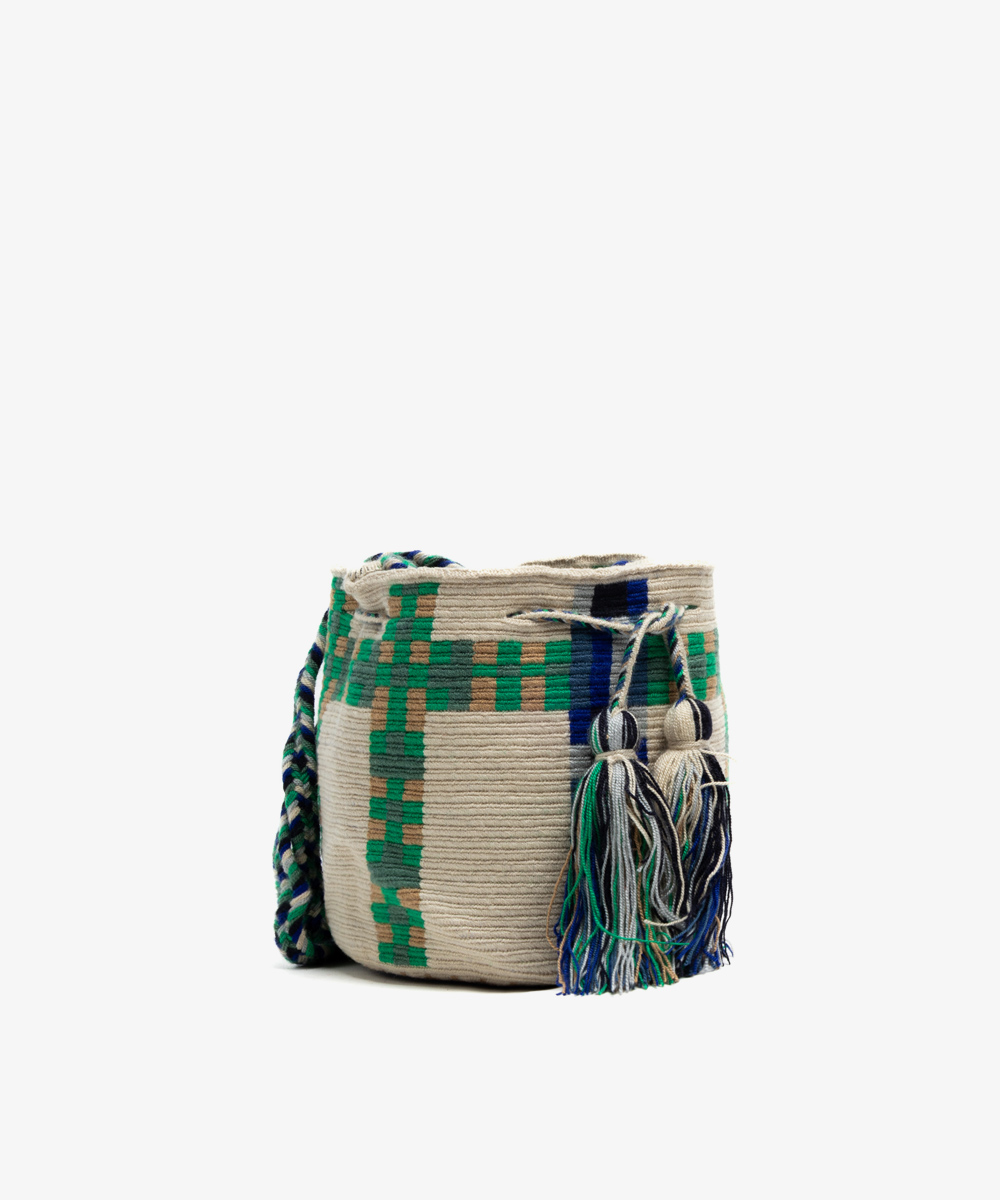 Crossbody Bag M - DELPHINIUS - BEIGE & BLUE