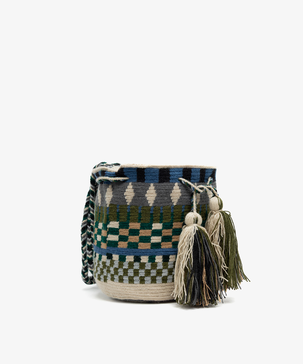 Crossbody Bag M - POSEIDON- TOAST & BLUE