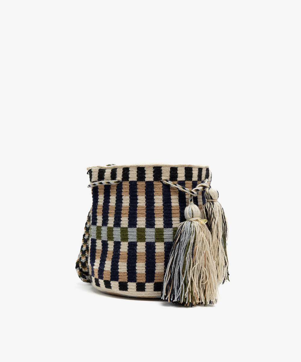 Crossbody Bag M - ARCHER Navy & beig