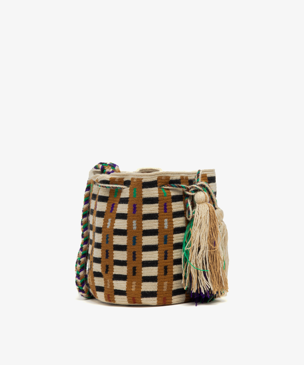 Crossbody Bag M - MAEVE - TOAST & BLACK