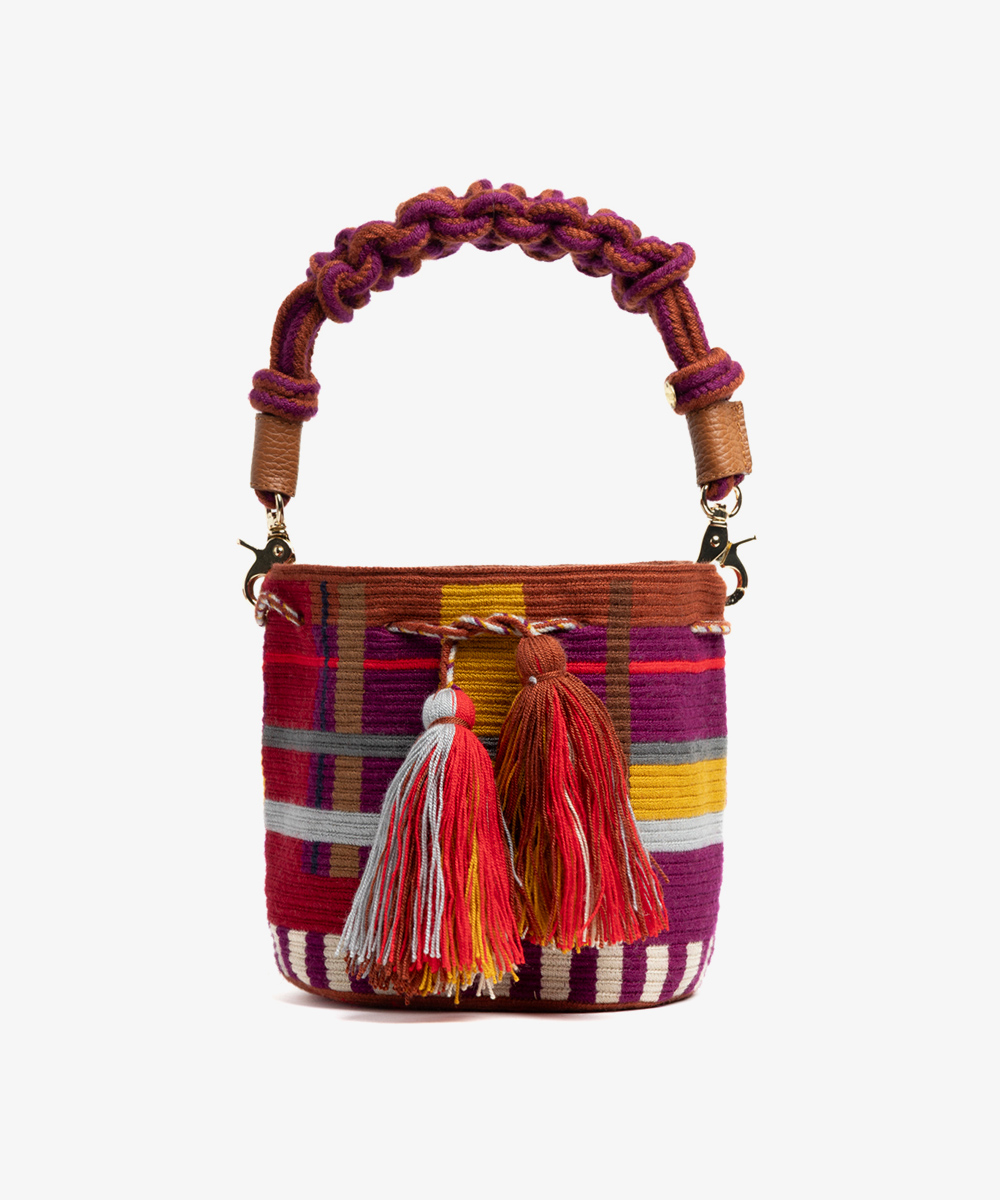 BOLSO CRUZADO M CON ASA DE MACRAMÉ - 