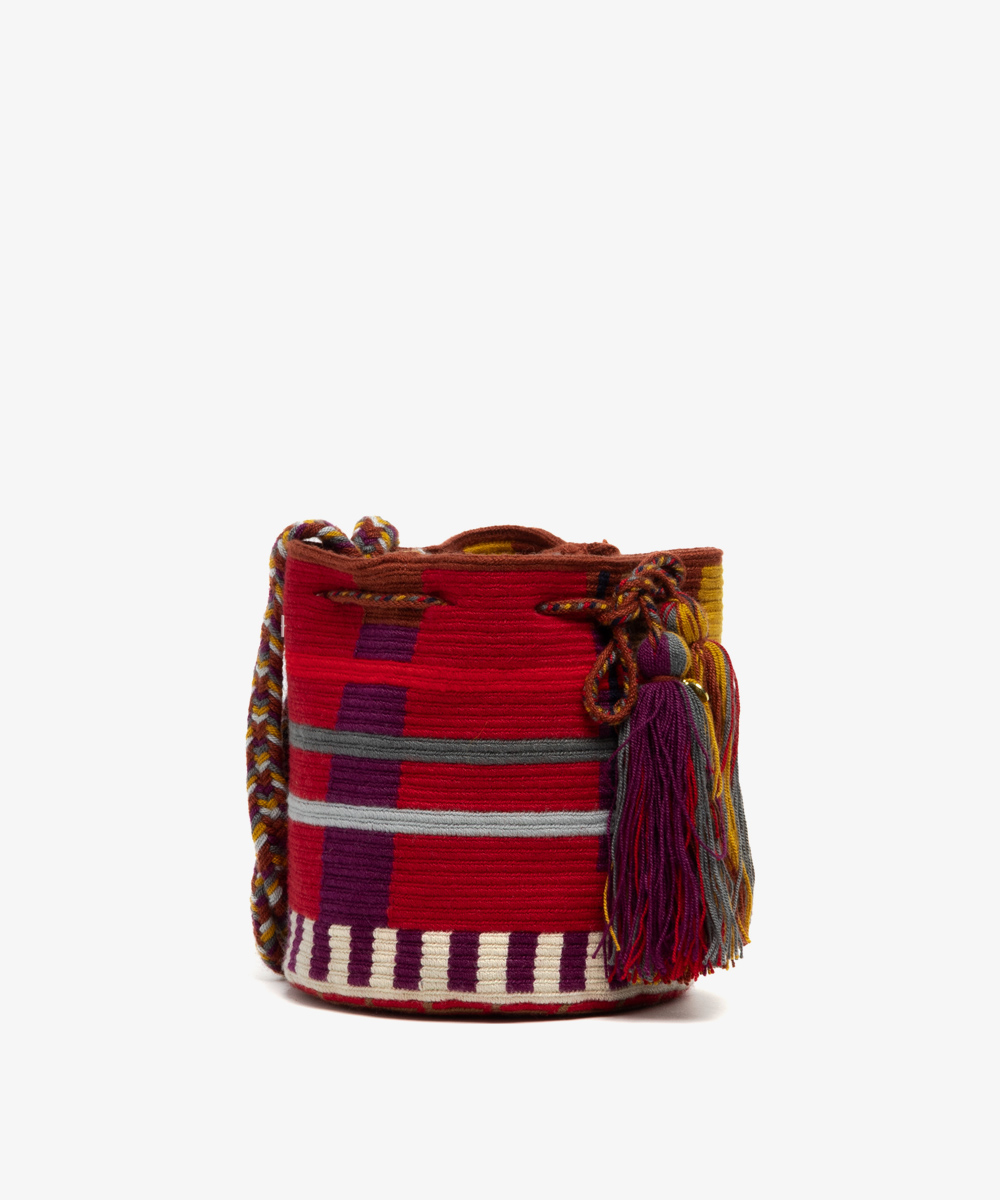 BOLSO CRUZADO M - MILA- MOSTAZA Y ROJO