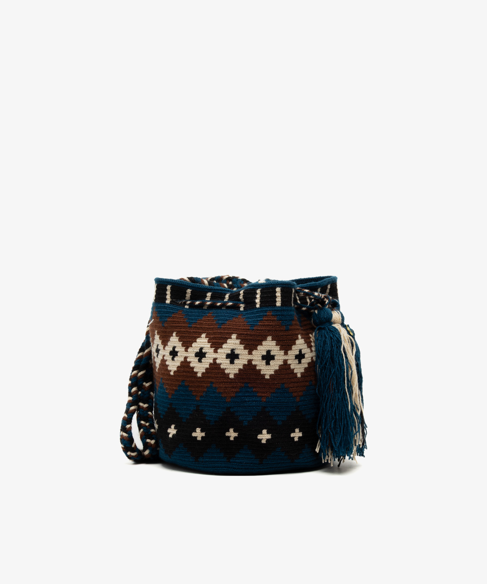 BOLSO CRUZADO M - VALERIE - marrino y marrón
