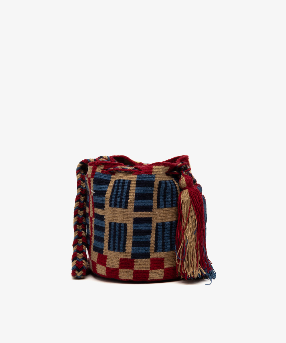 BOLSO CRUZADO M - EVE - AZUL Y ROJO