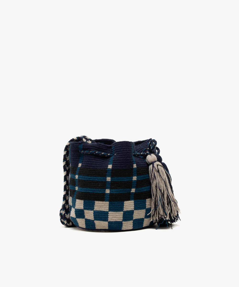 Crossbody Bag M -ADALINE - BLACK & BLUE