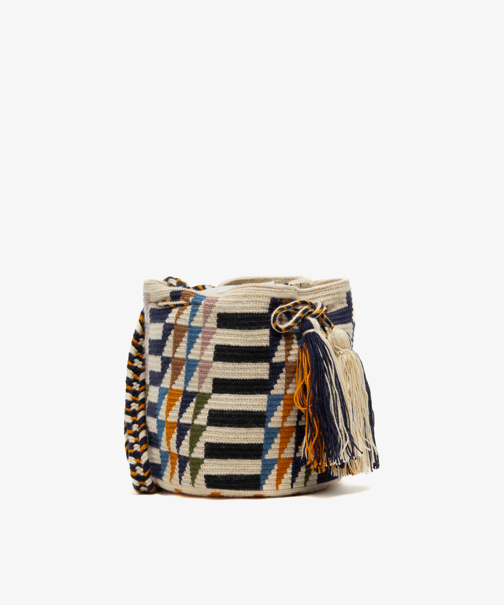 BOLSO CRUZADO M -  CLEMENCE-  AMARILLO Y MULTICOLOR