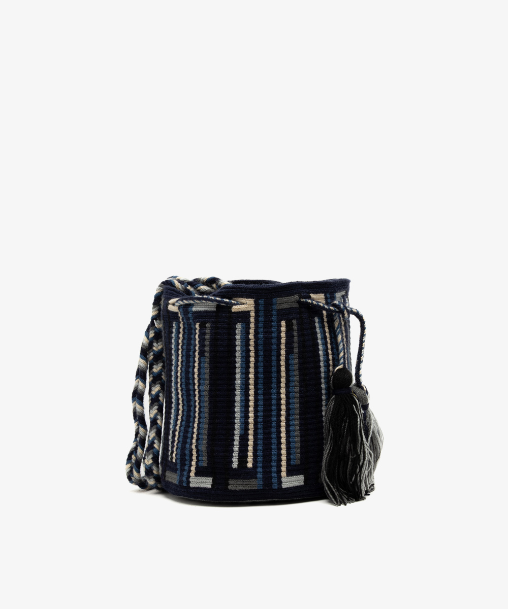 BOLSO CRUZADO M - LUCINDA - AZUL Y MARINO