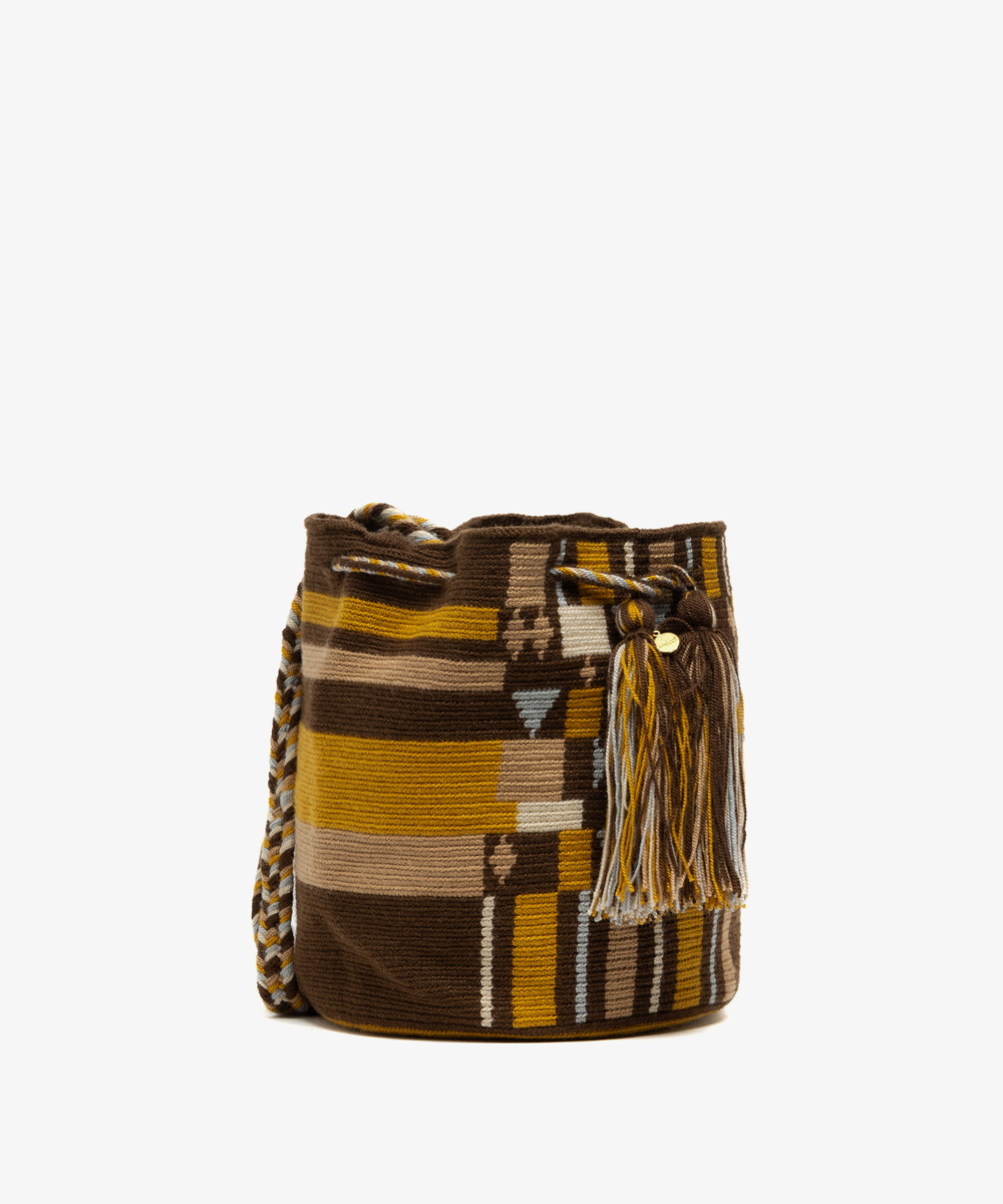 BOLSO CRUZADO M - WAYUU - MOSTAZA Y MORRÓN