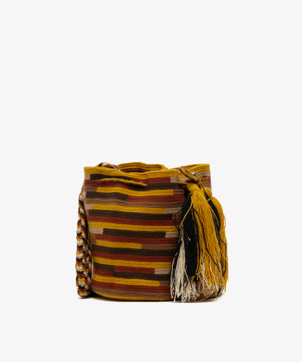 BOLSO CRUZADO M - OPHELIA - MOSTAZA Y TOSTADO