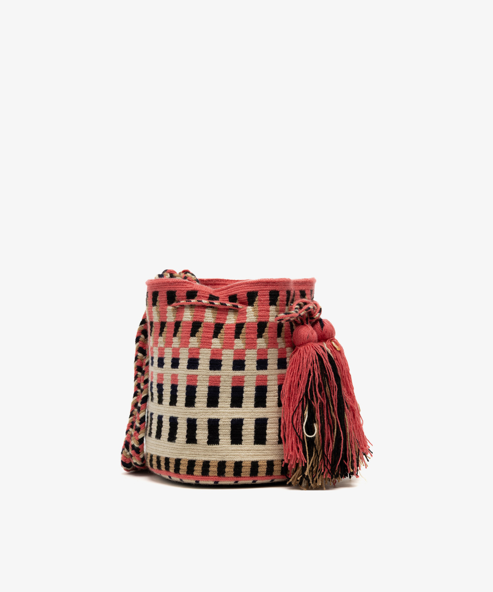 Crossbody Bag M - CALLISTA - PINK & BEIGE