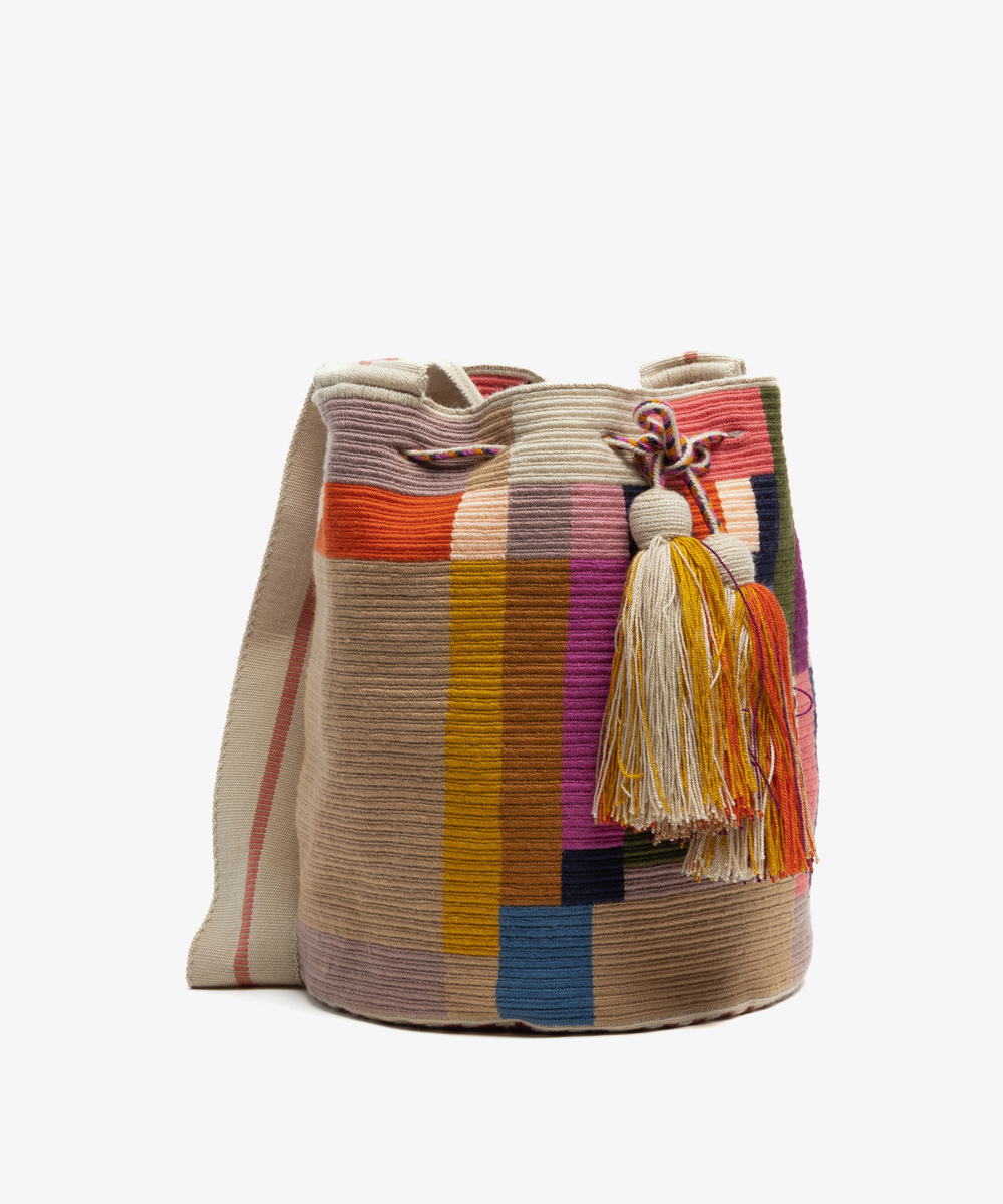 Crossbody Bag L -  BALANCE - TOAST & MULTICOLOR