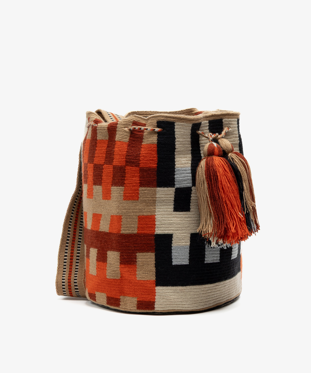 Crossbody Bag L - AURIGA- TOAST & ORANGE