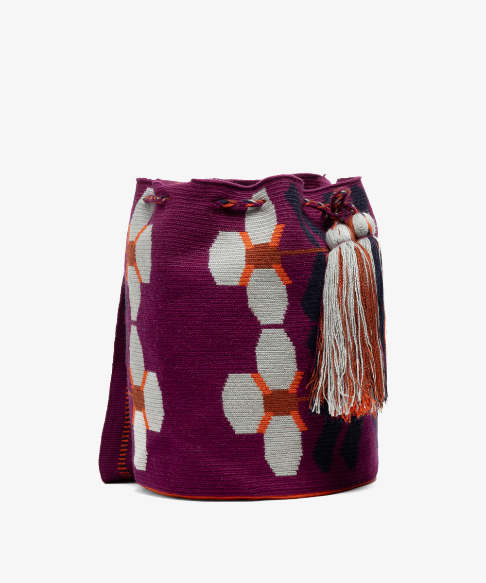 Bolso Cruzado L - DAPHNE - GRANATE Y MARINO