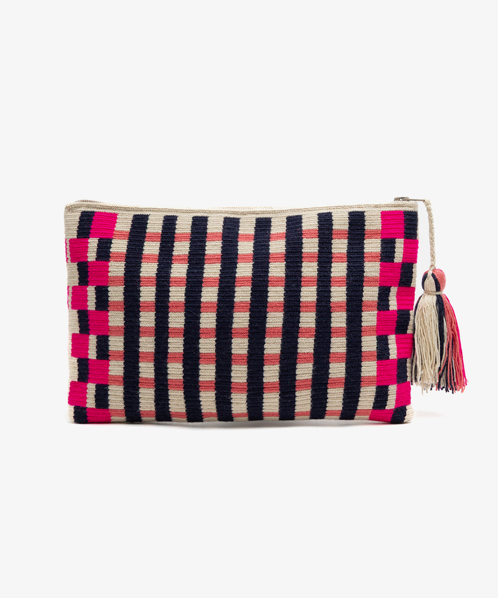 BOLSO DE MANO - SWORDFISH - MARINO Y FUCSIA