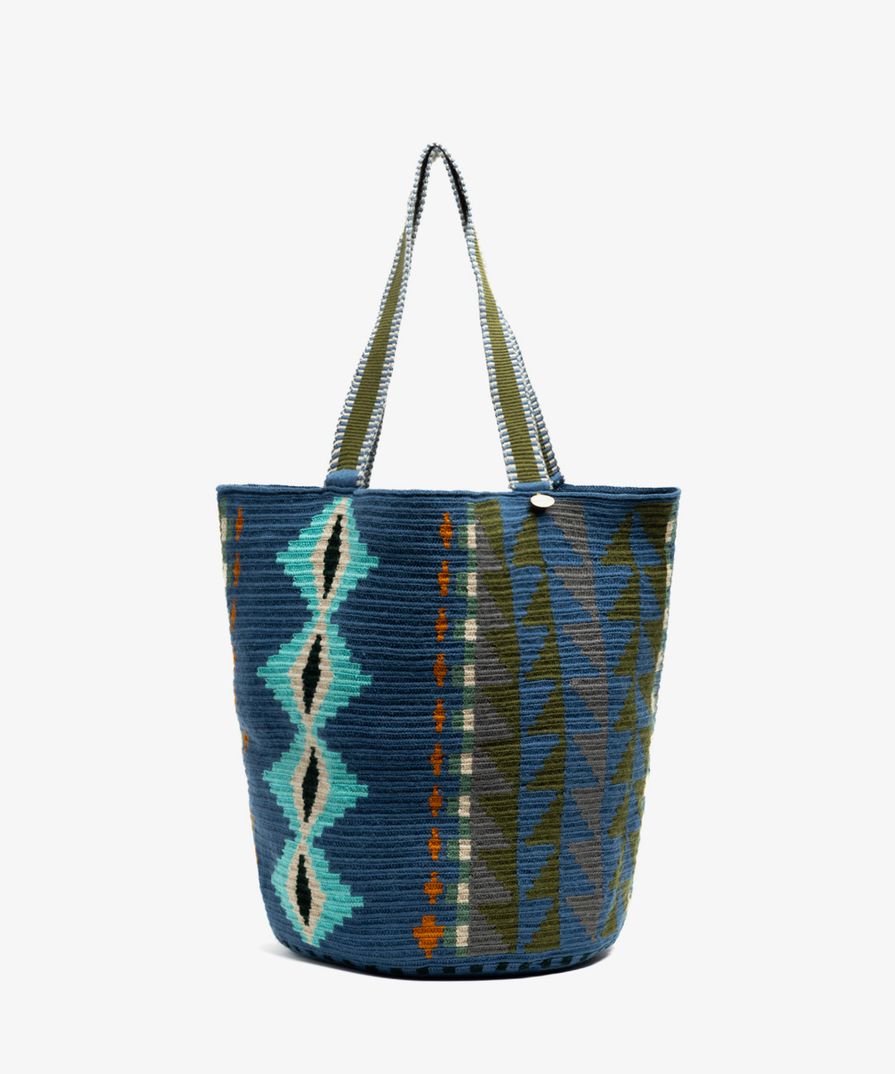 Bolso Tote - FINCH - AZUL OSCURO & TURQUESA