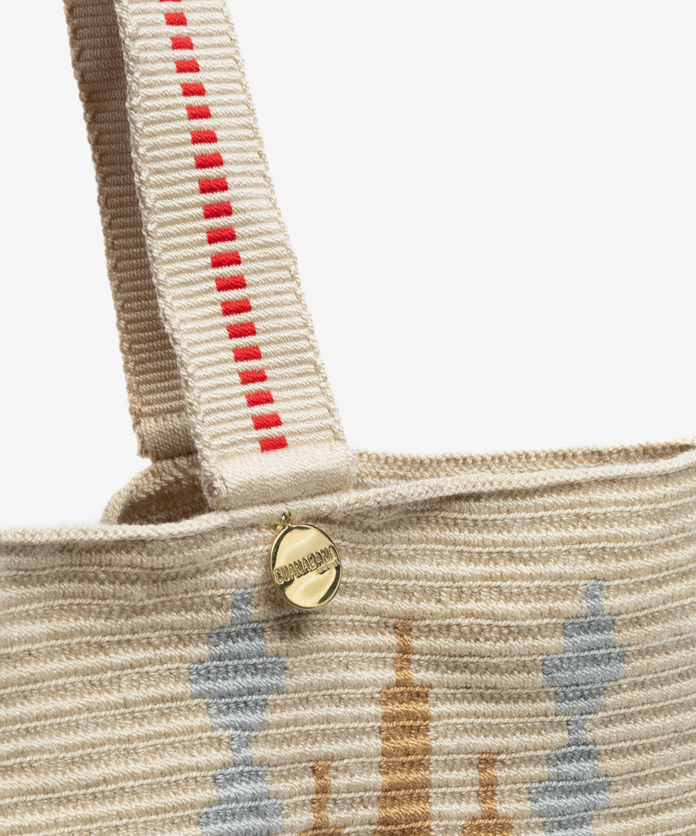 Tote Bag -  CEPHEUS - BEIGE & RED