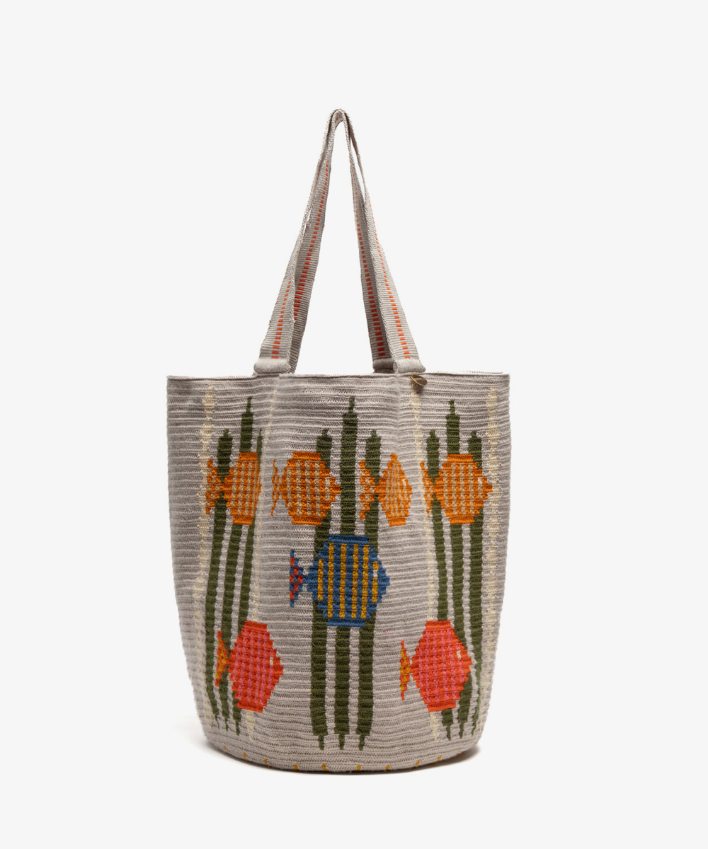 Tote Bag - CEPHEUS - BEIGE & GREEN