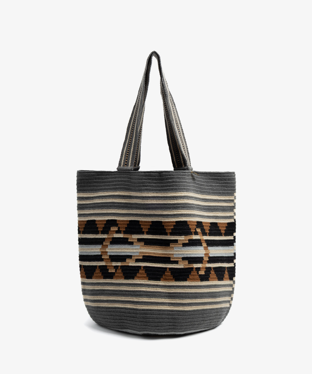 Tote Bag - EASEL- Grey & Brown