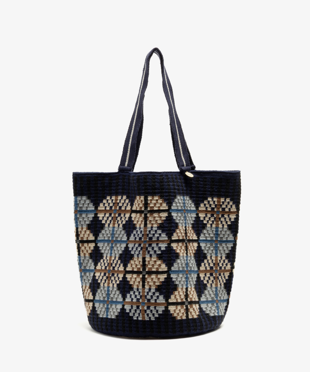 Bolso Tote - ALMA - MARINO Y AZUL CIELO