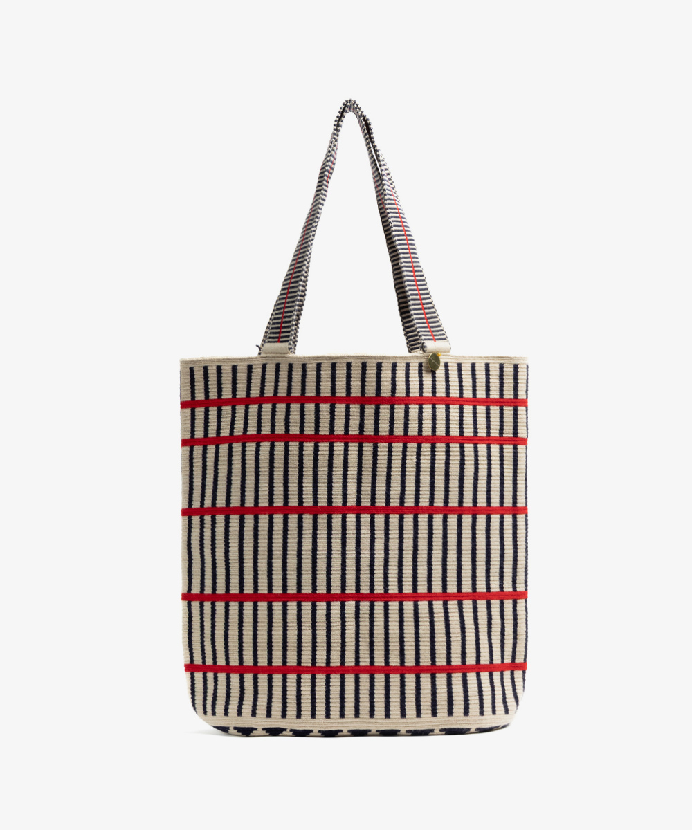 Liam Bag -  PEACOCK - BEIGE & NAVY