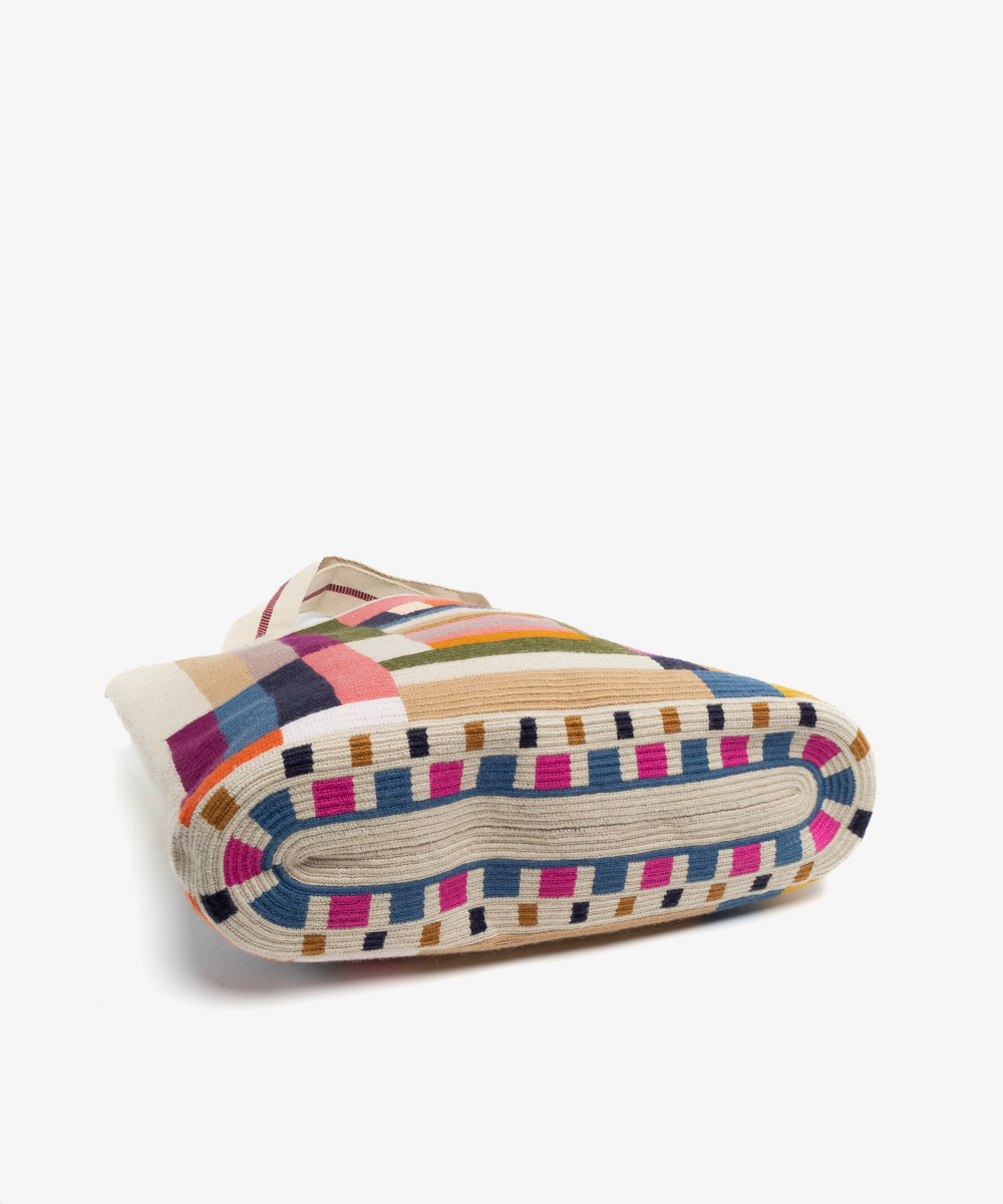 Shopping Bag L -  BALANCE - TOAST & MULTICOLOR