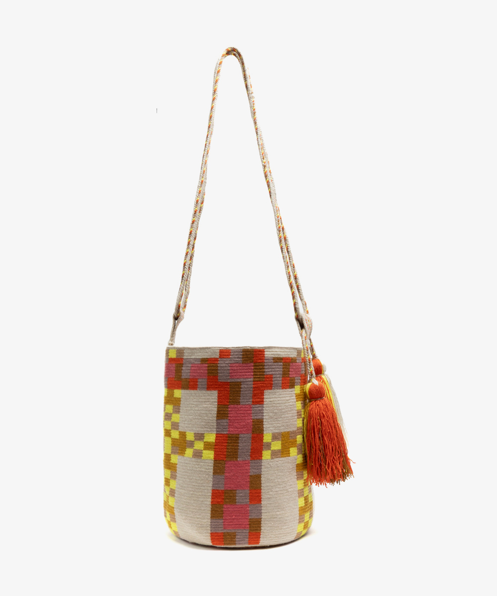 Melbourne Bag - DELPHINIUS - PINK & YELLOW 