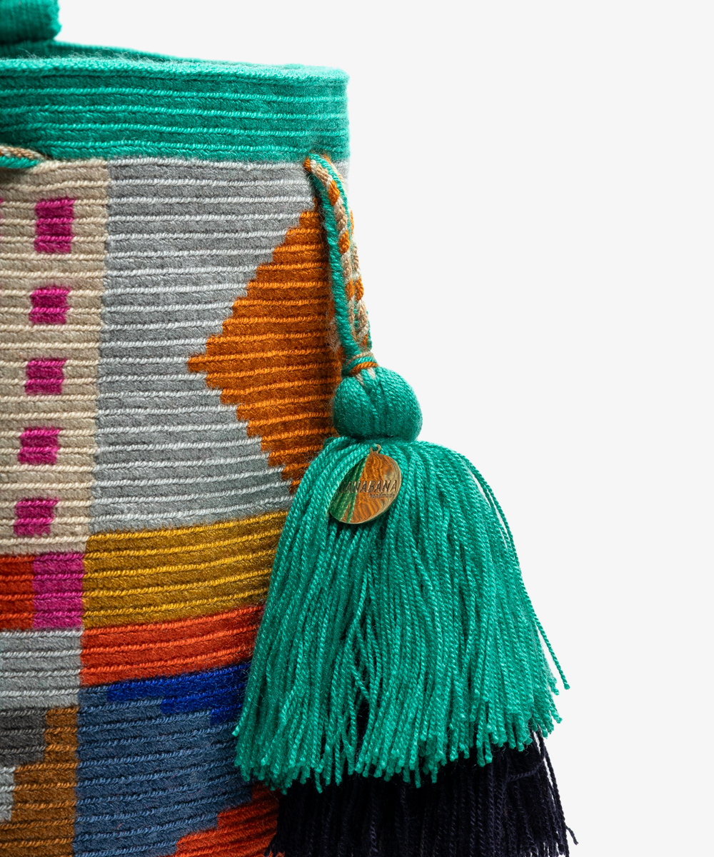 Ana Bag- LION - TURQUOISE & MULTICOLOR