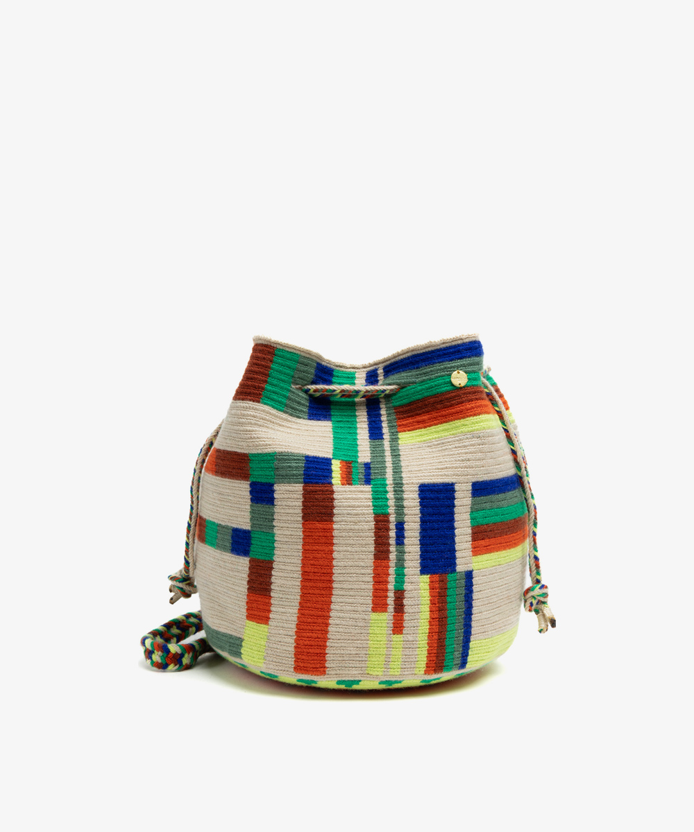 MITRA bag - CAPRICORNUS - BEIGE & GREEN