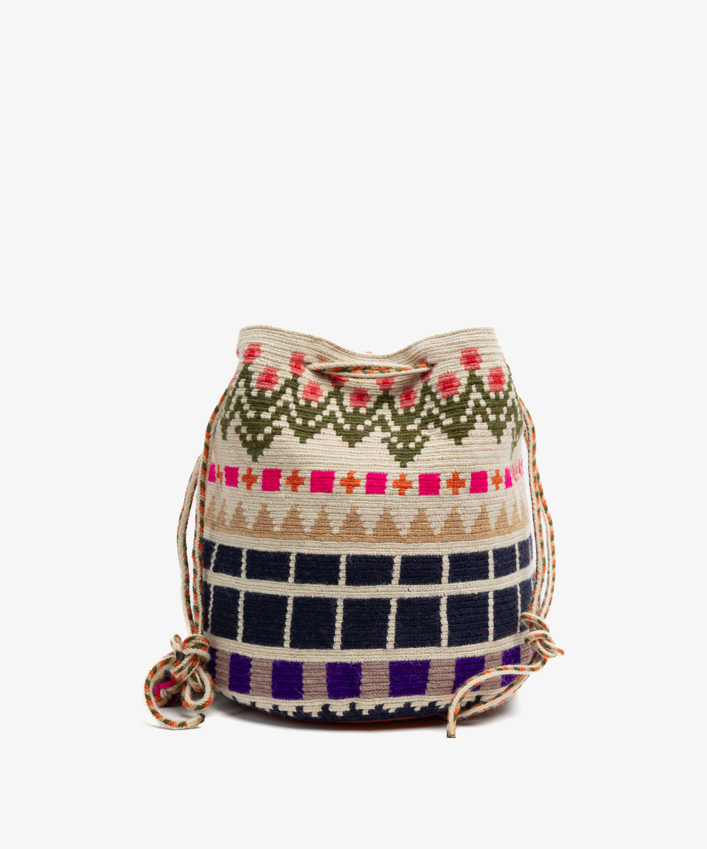 BOLSO MITRA - DRAGON - BEIGE Y MARINO