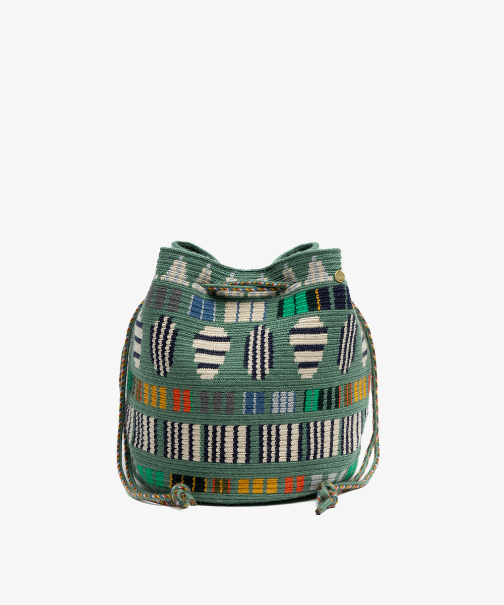 BOLSO MITRA - ARIES - VERDE JADE & NAVY