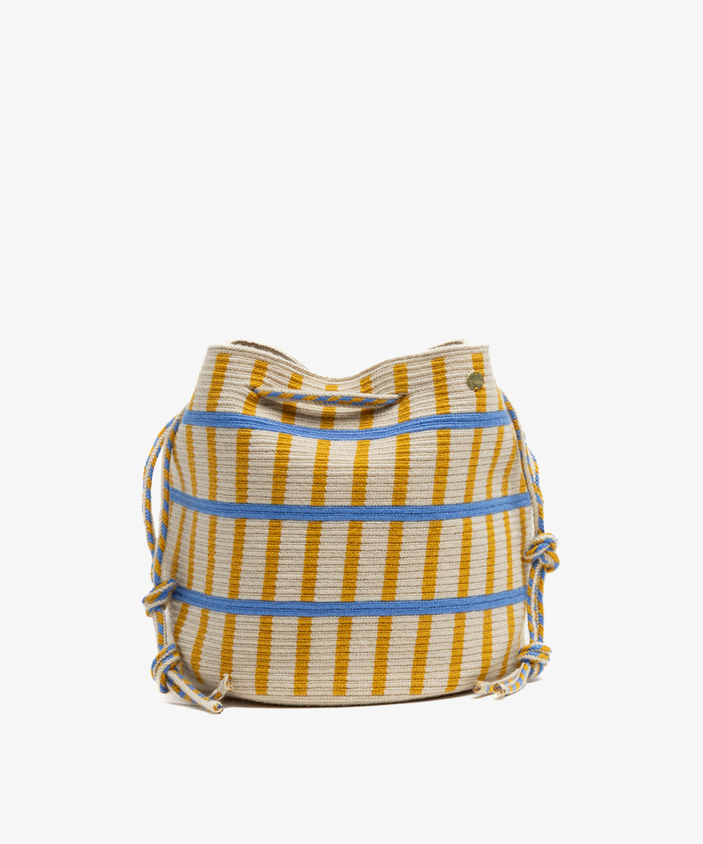 MITRA bag - PEACOCK- MUSTARD & BLUE