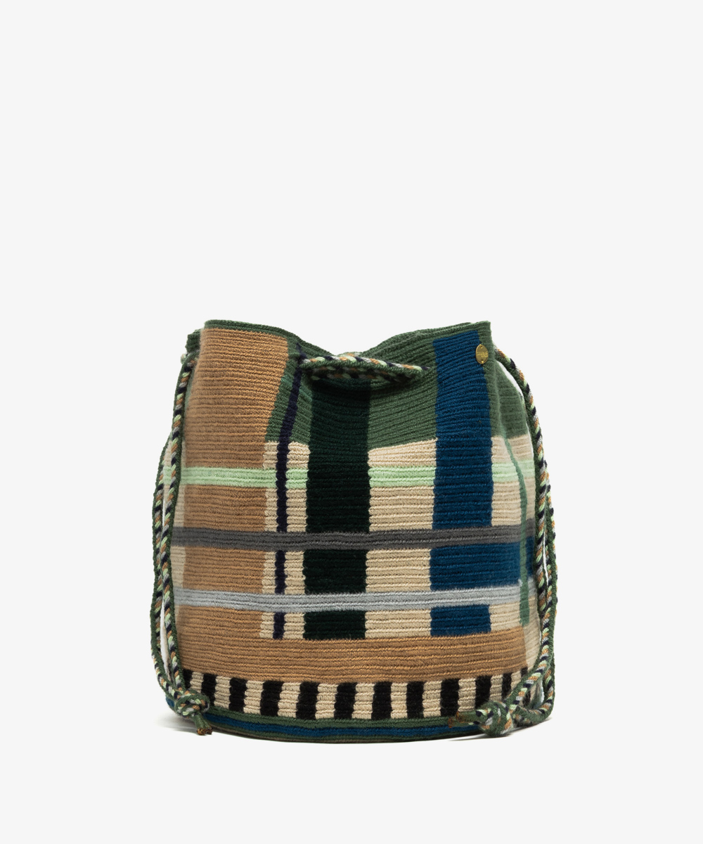 Bolso MITRA - Beige y verde