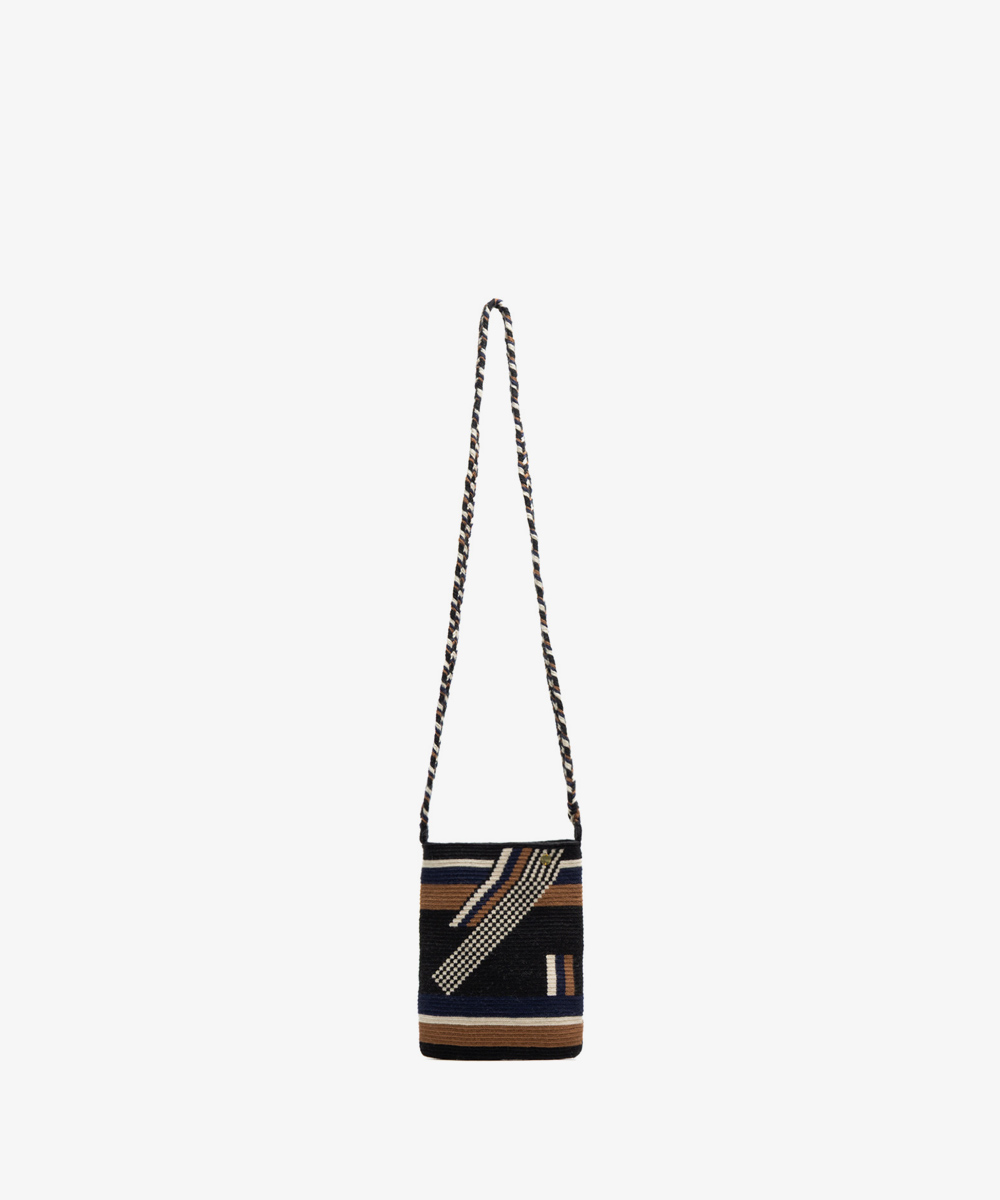 BOLSO OPERA - AMARANTH - NEGRO & MARRÓN