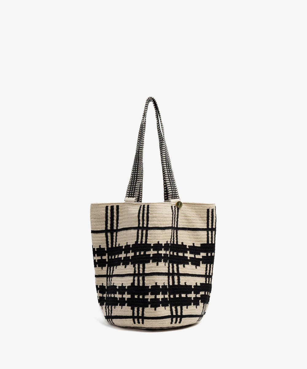 BOLSO CALA - AQUARIUS - BEIGE Y NEGRO