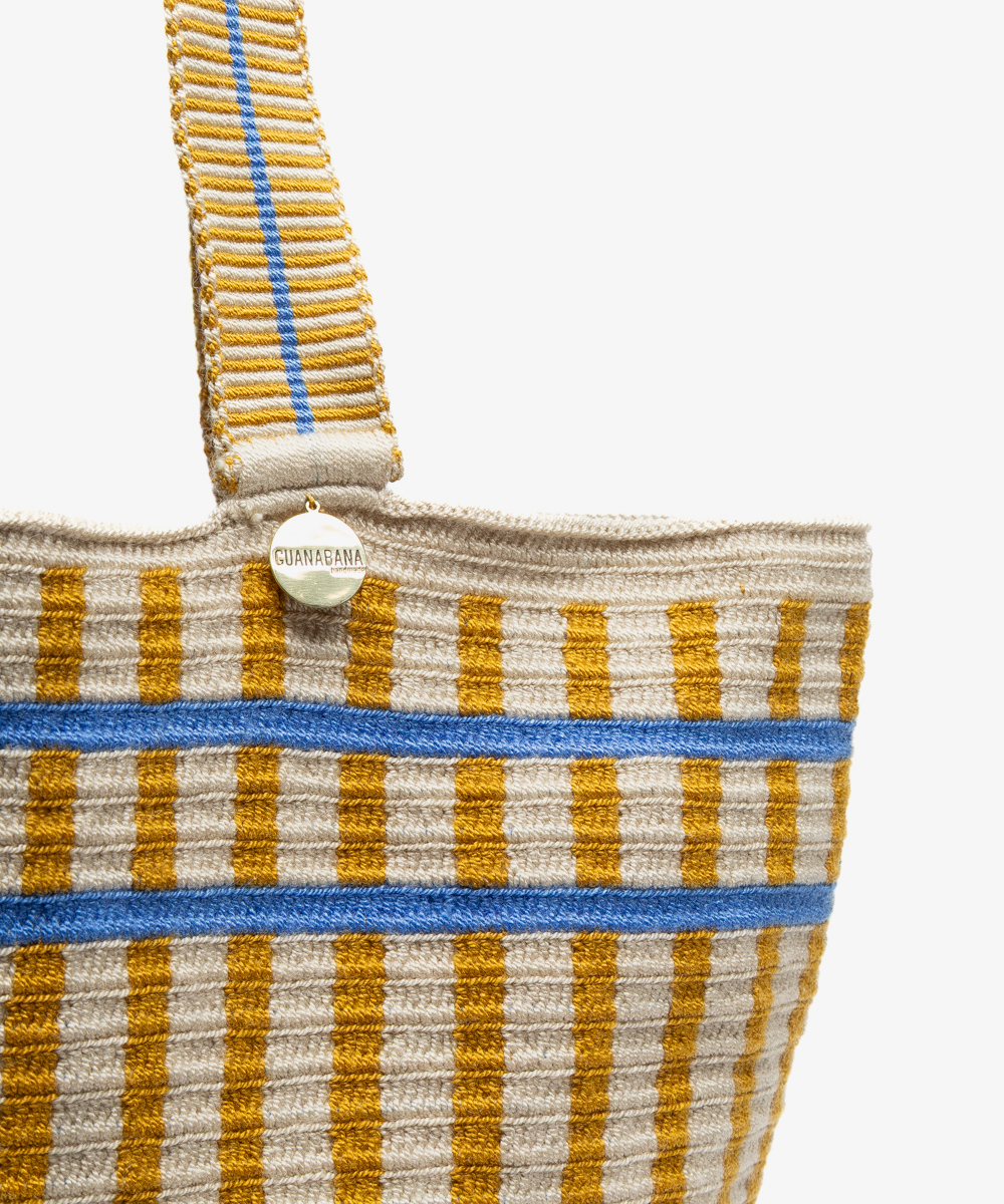 CALA BAG - PEACOCK- MUSTARD & BLUE
