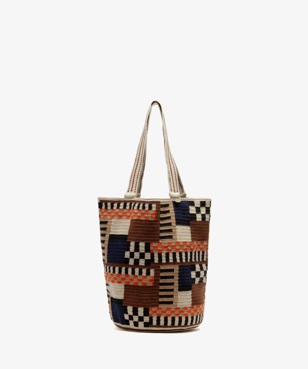 BOLSO CALA - Marrón y multicolor