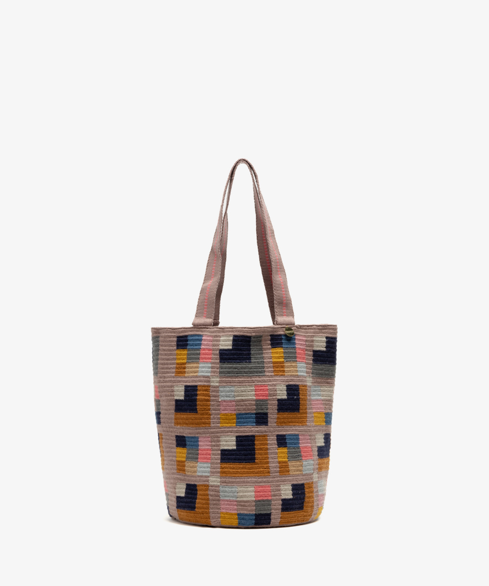 BOLSO CALA - Beige y multicolor